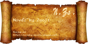 Nováky Zsolt névjegykártya